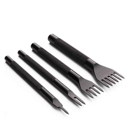 3mm Leather Craft Tools Set 1/2/4/6Prong DIY Diamond Stitching Leather Punch, Tapered Punch with Inner Teeth Polishing for Smooth Labor-Saving Operation In Australia - Darrahopens