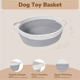 Rope Baskets for Gifts Empty, Decorative Storage Baskets for Nursery, Woven Gift Basket for Baby Shower, Dog Toy Basket with Handles for Living Room, - Grey+white In Australia - Darrahopens