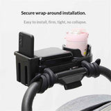 Universal Stroller Snack Tray, 3 in 1 Stroller Cup Holder with Phone Holder and Silicone Flexible Arms Grip, Stroller Tray Attachment In Australia - Darrahopens