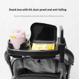 Universal Stroller Snack Tray, 3 in 1 Stroller Cup Holder with Phone Holder and Silicone Flexible Arms Grip, Stroller Tray Attachment In Australia - Darrahopens
