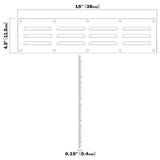 Stainless steel ventilation board, heated kang exhaust board, grill ventilation cover, suitable for outdoor kitchen ventilation openings with screens
