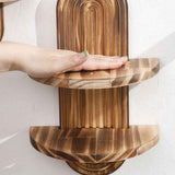 double-layer  Arched Mid Century Art Boho Decor Design Floating Shelves for Home Bedroom Living Room Farmhouse Display Wall Plant Holder Decoration, 13.58*8.66in In Australia - Darrahopens