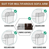 Stretch Armrest Covers for Chairs and Sofas Couch Arm Covers for Sofa, PU Armrest Covers Anti-Slip Furniture Protector Washable Armchair Slipcovers for Recliner 2pcs(White) In Australia - Darrahopens