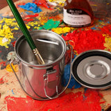 Paint Brush Washer,Airtight Stainless Steel Brush Cleaner for Oil Painting Acrylic,Brush Washer with Cleaning Beads and Wringer In Australia - Darrahopens