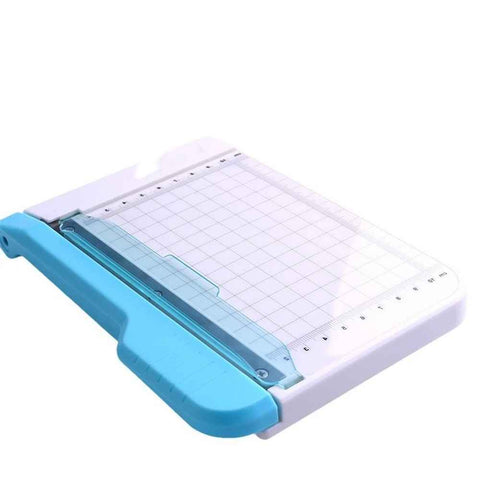 Paper Cutter Mini Paper Trimmer Guillotine Cutter 6 Inch Grid Line Panel Scale Paper Cutter for Craft Paper Photos Cards Scrapbooking Office Home Supplies(Blue+White) In Australia - Darrahopens