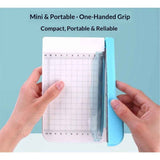 Paper Cutter Mini Paper Trimmer Guillotine Cutter 6 Inch Grid Line Panel Scale Paper Cutter for Craft Paper Photos Cards Scrapbooking Office Home Supplies(Blue+White) In Australia - Darrahopens