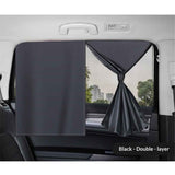 Car Window Shades, 2 Pack Magnetic Double Layer Auto Sun Shade for Side Windows Privacy Full Covers/Half Shade Options Back Car Window Curtains for Baby Protection（ 71*47cm） In Australia - Darrahopens