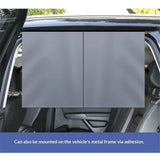 Car Window Shades, 2 Pack Magnetic Double Layer Auto Sun Shade for Side Windows Privacy Full Covers/Half Shade Options Back Car Window Curtains for Baby Protection（ 71*47cm） In Australia - Darrahopens