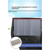 Car Window Shades, 2 Pack Magnetic Double Layer Auto Sun Shade for Side Windows Privacy Full Covers/Half Shade Options Back Car Window Curtains for Baby Protection（ 71*47cm） In Australia - Darrahopens