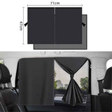 Car Window Shades, 2 Pack Magnetic Double Layer Auto Sun Shade for Side Windows Privacy Full Covers/Half Shade Options Back Car Window Curtains for Baby Protection（ 71*47cm） In Australia - Darrahopens