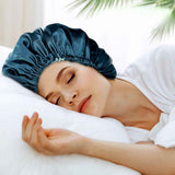 Bonnet Satin Bonnet for Sleeping , Adjustable Double Layer Hair Bonnet for Curly Braids Reduce Frizz,Double Layers Peacock Blue In Australia - Darrahopens