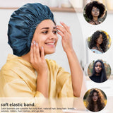 Bonnet Satin Bonnet for Sleeping , Adjustable Double Layer Hair Bonnet for Curly Braids Reduce Frizz,Double Layers Peacock Blue In Australia - Darrahopens