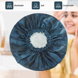 Bonnet Satin Bonnet for Sleeping , Adjustable Double Layer Hair Bonnet for Curly Braids Reduce Frizz,Double Layers Peacock Blue In Australia - Darrahopens