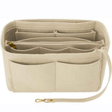 Purse Organizer Insert,  Wallet storage bag inserted into handbag storage bag, （beige22*11*13cm） In Australia - Darrahopens