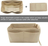 Purse Organizer Insert,  Wallet storage bag inserted into handbag storage bag, （beige22*11*13cm） In Australia - Darrahopens