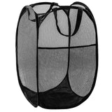 Popup Mesh Laundry Basket, Collapsible and Portable Clothes Washing Laundry Hamper with Reinforced Carry Handle (Black 2pcs) In Australia - Darrahopens