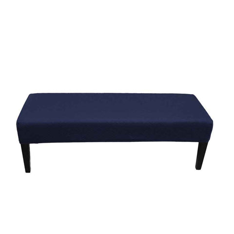 Dining Room Bench Covers - Stretch polyester Upholstered Seat Cushion Slipcovers for Kitchen Bench Seat Protector (Navy) In Australia - Darrahopens