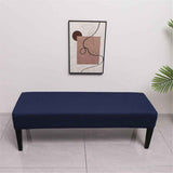 Dining Room Bench Covers - Stretch polyester Upholstered Seat Cushion Slipcovers for Kitchen Bench Seat Protector (Navy) In Australia - Darrahopens