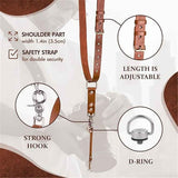 Leather camera shoulder strap, convenient universal digital device adjustment, adjustable back safety belt rope（Brown Third Generation） In Australia - Darrahopens