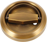 2pcs  Recessed Door Handles, Round Flush Pulls Stainless Steel Furniture Locks Hidden Embedded Fireproof Door Furniture (yellow) In Australia - Darrahopens
