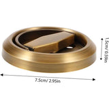 2pcs  Recessed Door Handles, Round Flush Pulls Stainless Steel Furniture Locks Hidden Embedded Fireproof Door Furniture (yellow) In Australia - Darrahopens