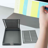 Sticky Note Dispenser, Note Pad Holder Note Template Organizer for Classroom, Home, Office, Grey 2pcs In Australia - Darrahopens