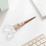 OfficeGoods 6” Stainless Steel Acrylic Scissors For Office and Home - Aesthetic and Sharp All Purpose Scissors, Perfect For Sewing, Arts and Crafts - Clear Rose Gold Metal In Australia - Darrahopens