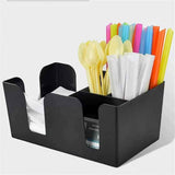Multi functional tissue box, bar counter, straw box, storage mixing bar, storage box, KTV storage box（Black） In Australia - Darrahopens