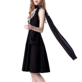 Women's Scarf Shawls and Wraps for Evening Dress Wedding Party Bridal Scarves chiffon scarf（black） In Australia - Darrahopens