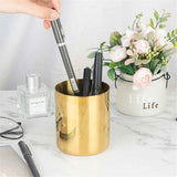 Desk Organizer Pen & Pencil Holder -, Gold Stainless Steel - Desk Supply Organizer with Gold Pen Cup, Makeup Brush Cup & Vanity Brush Holder In Australia - Darrahopens