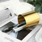 Desk Organizer Pen & Pencil Holder -, Gold Stainless Steel - Desk Supply Organizer with Gold Pen Cup, Makeup Brush Cup & Vanity Brush Holder In Australia - Darrahopens