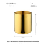 Desk Organizer Pen & Pencil Holder -, Gold Stainless Steel - Desk Supply Organizer with Gold Pen Cup, Makeup Brush Cup & Vanity Brush Holder In Australia - Darrahopens