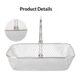 Square Air Fryer Basket Air Fryer Accessories, 304 Stainless Steel Mesh Basket with Handle Replacement Accessory In Australia - Darrahopens