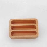2pcs Beech Wood Business Card Holder for Desk, 3 Card Slots Business Card Display Holder Stand In Australia - Darrahopens