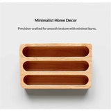 2pcs Beech Wood Business Card Holder for Desk, 3 Card Slots Business Card Display Holder Stand In Australia - Darrahopens