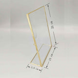 Golden floating photo frame, glass photo frame decoration, desktop stand with tilted bracket, used for pictures, floral art, souvenirs, home office wedding decoration（15*20*5.8cm） In Australia - Darrahopens