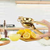 Stainless Steel Manual Squeezer Handheld Juicer Citrus Fruit Squeezer Manual Citrus Juicer Hand Press for Juicing Oranges, Pomegranate, Lemon (golden) In Australia - Darrahopens