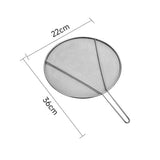 22cm Splatter Screen for Cooking, Stainless Steel Fine Mesh for Frying Pan, Grease Guard for Pan to Stop Hot Oil Splatter, Protect the Skin From Burns, Safe Cooking Lid In Australia - Darrahopens