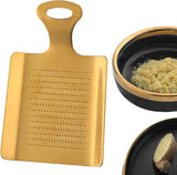 Manual stainless steel grinder, household wasabi, ginger, garlic accessories, multi-purpose grinder, restaurant, hotel kitchen small tool（golden） In Australia - Darrahopens
