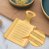 Manual stainless steel grinder, household wasabi, ginger, garlic accessories, multi-purpose grinder, restaurant, hotel kitchen small tool（golden） In Australia - Darrahopens