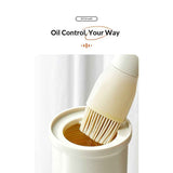 Brush equipped oil bottle set - silicone brush oil bottle for glass grill, barbecue oil bottle, for grilling (white) In Australia - Darrahopens