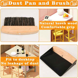 Mini Metal Dustpan and Brush Set for Sweeping Crumbs Fireplace, Natural Table Sweeper Combo Black In Australia - Darrahopens