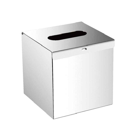 Square Stainless Steel Tissue Box Cover - Wall Mounted Stylish Paper Facial Cover, Modern Metal Tissue Box Holder for Bedroom/Bathroom/Vanity/Countertop（304 bright light） In Australia - Darrahopens