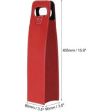 Reusable Leather Wine Tote Carrier for Bottles - Portable Champagne Gift Bags for Picnic, Party, Wedding（Red） In Australia - Darrahopens