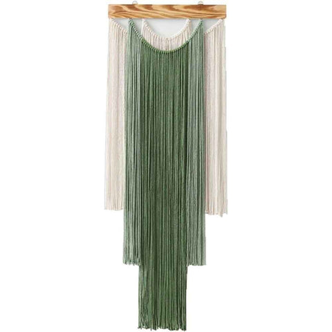 Wall Hanging Boho Wall Decor Green and Beige Yarn Wall Art for Living Room Bedroom Office Nursery Apartment Yoga Room Decor,（ Green ） In Australia - Darrahopens