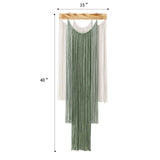 Wall Hanging Boho Wall Decor Green and Beige Yarn Wall Art for Living Room Bedroom Office Nursery Apartment Yoga Room Decor,（ Green ） In Australia - Darrahopens