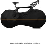 Bike Wheel Cover Indoor Dust-Proof and High Elasticity Bicycle Wheel Bag mountain bike protective cover, outdoor（Half Pack Black） In Australia - Darrahopens