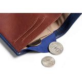 Men's leather texture ultra-thin two fold wallet, business portable and fashionable short with card slot wallet（dark blue） In Australia - Darrahopens