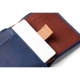 Men's leather texture ultra-thin two fold wallet, business portable and fashionable short with card slot wallet（dark blue） In Australia - Darrahopens