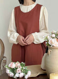 Cotton Linen Cross Back Work Apron for Women with Pockets Pinafore Dress Smock cotton and linen waterproof In Australia - Darrahopens